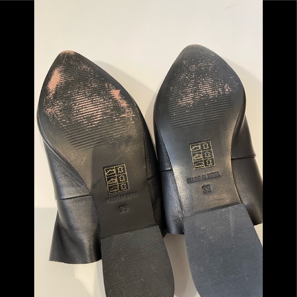 Free People Black Leather Slip-ons - Picture 5 of 7